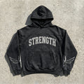 Motivational Boxy Rhinestone Hoodie