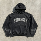 Motivational Boxy Rhinestone Hoodie