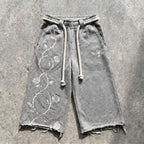 'Rose Throne' 3/4 sweat short