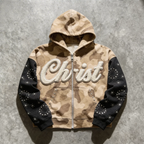 Desert Camo 'Christ' Zip Hoodie