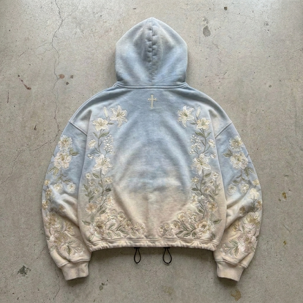 'Beloved' Ombre Zip-Up Hoodie